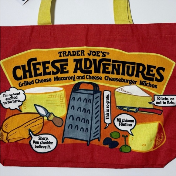 Trader Joe's Cheese Tote Bag - Picture 5 of 6